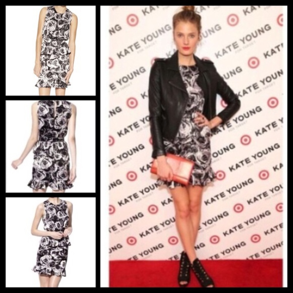 Black and White Floral Dress. Kate Young. Size 2.